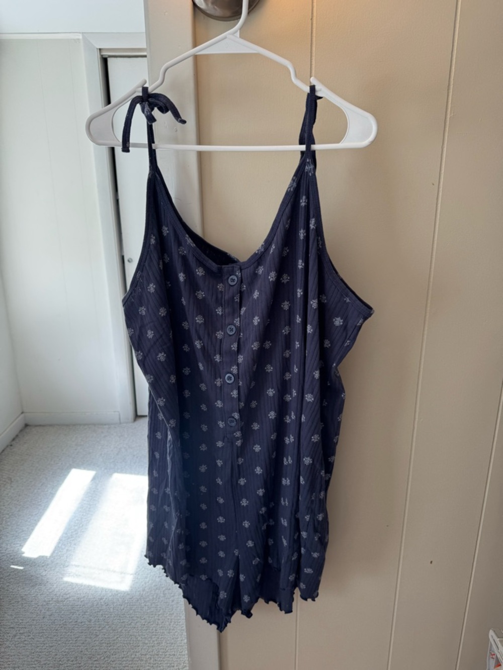 Only Navy Blue Floral Romper
